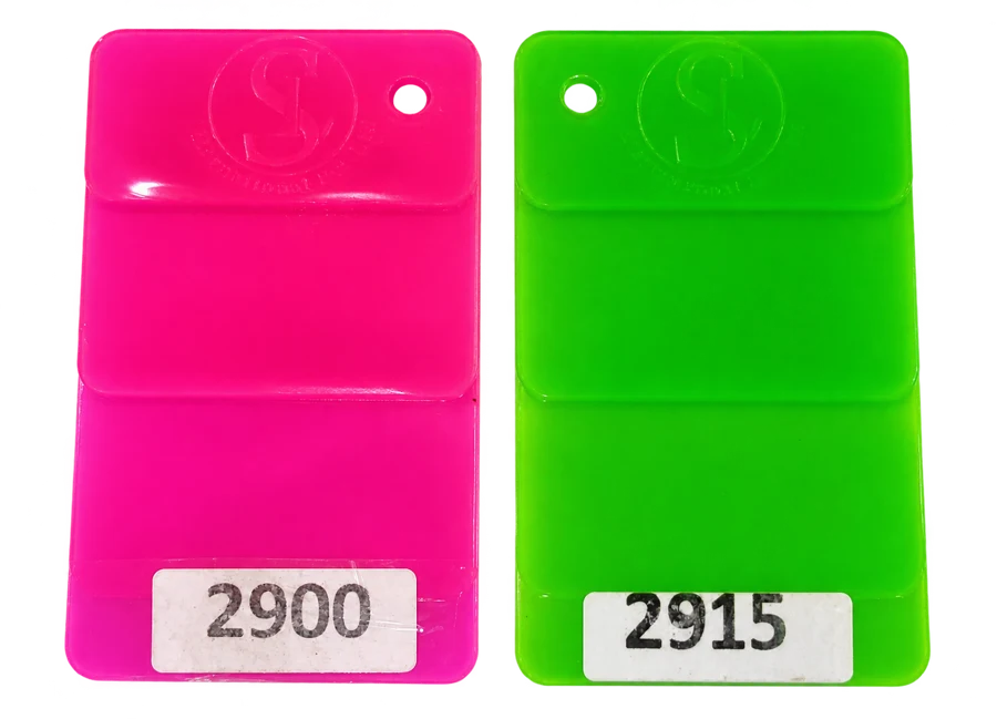 Fluorescent masterbatch shade 2900 and 2915