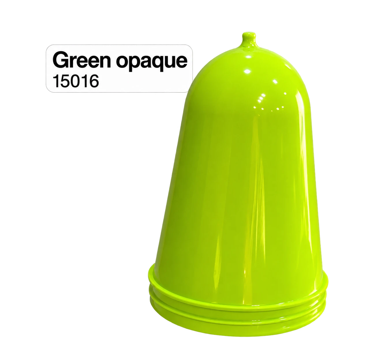 PET masterbatch green opaque sample 15016