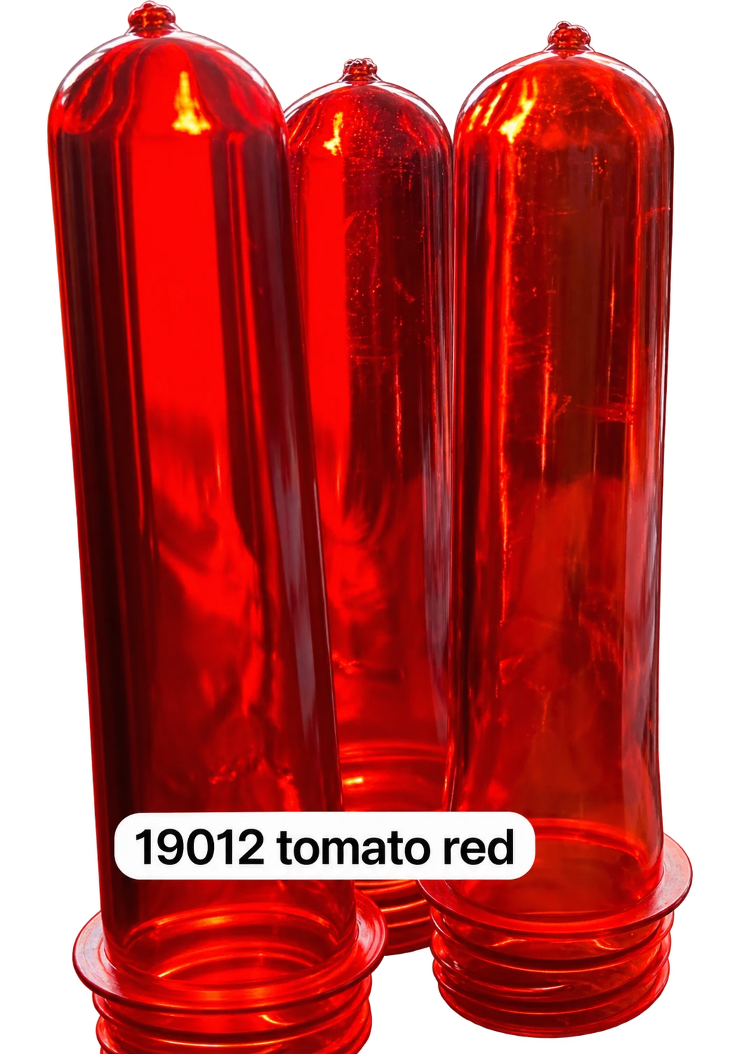 PET masterbatch tomato red sample 19012