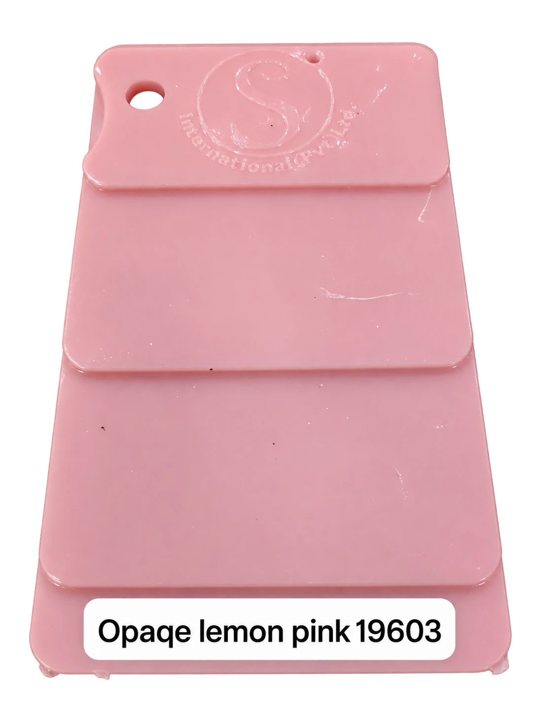 PET masterbatch opaque lemon pink sample 19603