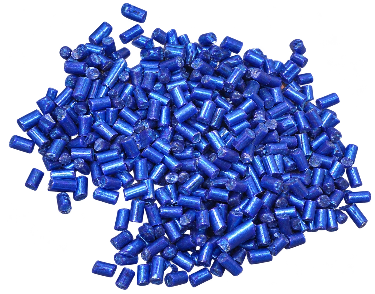 GPPS Metallic Blue recycled granules