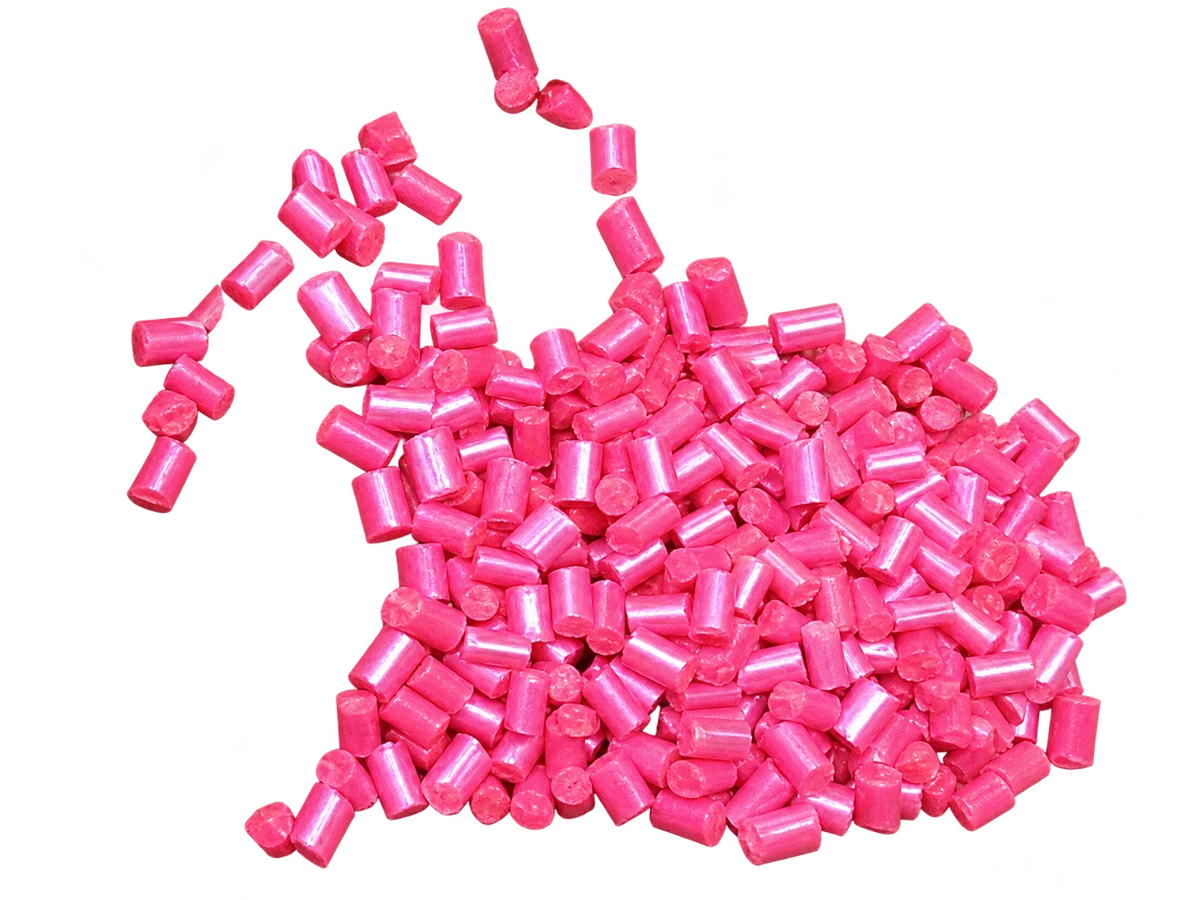 GPPS Metallic Pink recycled granules