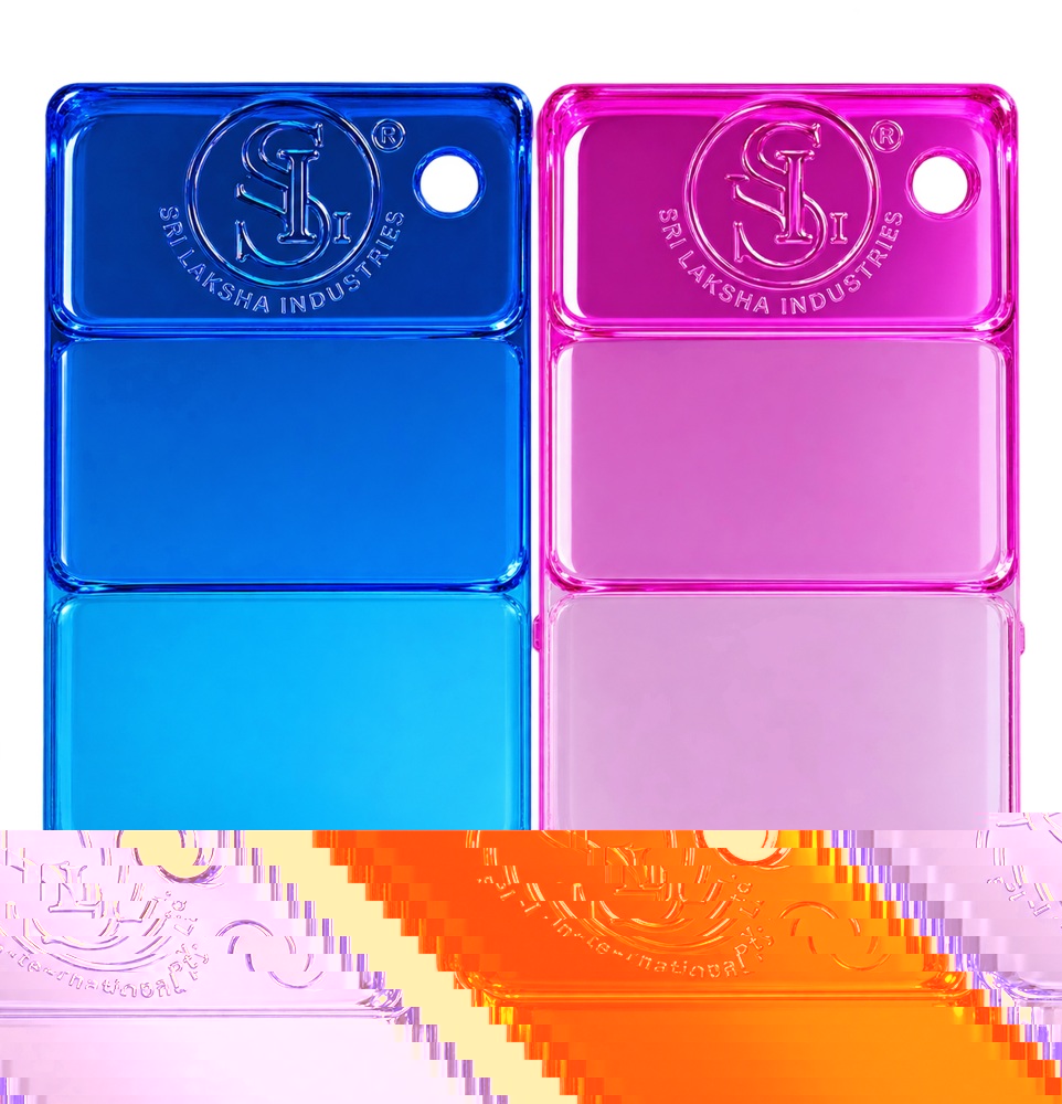 SAN masterbatch Blue / Pink, samples 118010,117807