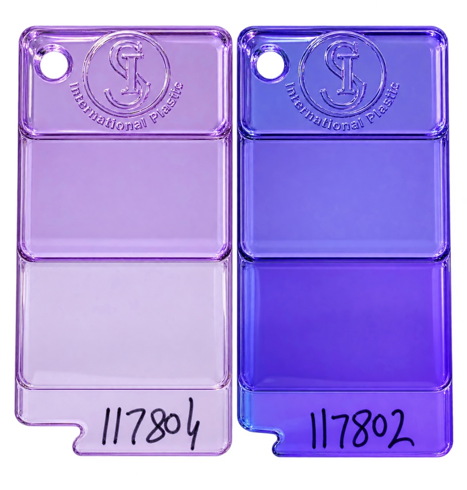 SAN masterbatch Light Lavender / Violet, samples 117804,117802